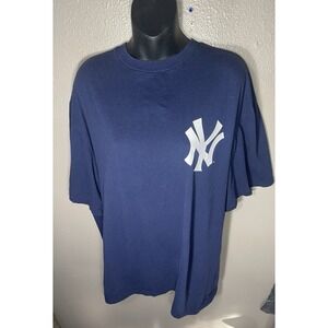 Majestic XL New York Yankees Jetter #2 MLB 25in P2P Dark Blue T Shirt (D1)